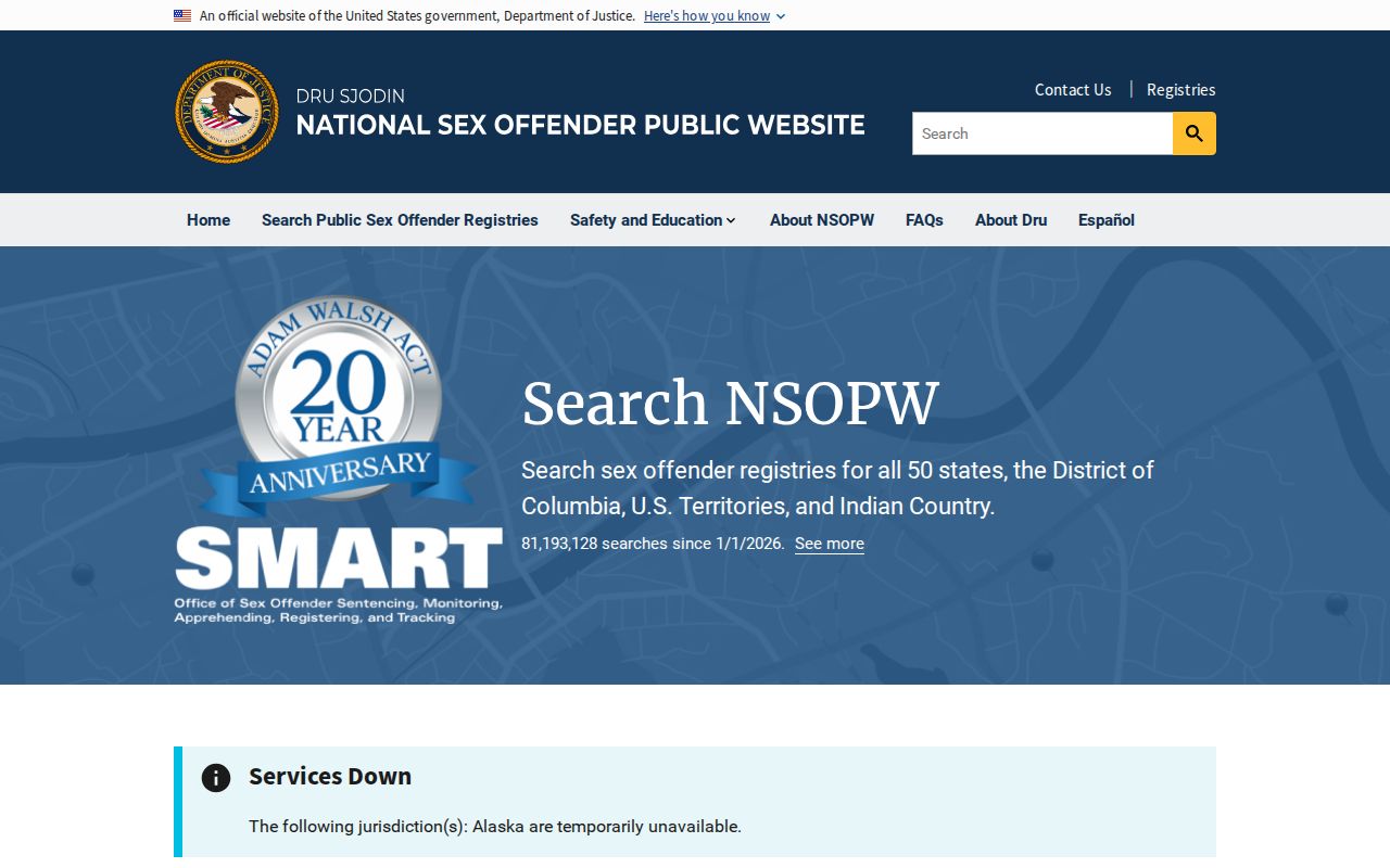 National search layer for Cook County sex offender records